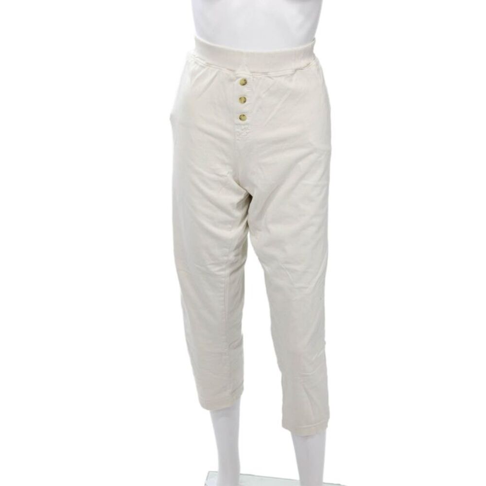 Donni Unisex White Long Johns Pants 100% Cotton Solid Size M